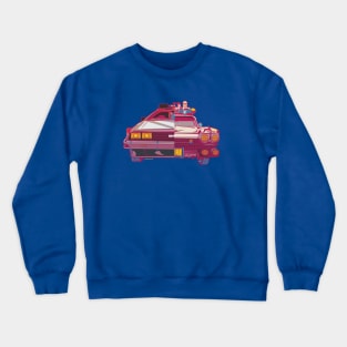 Half n Half Delorean and Ecto 1 Crewneck Sweatshirt